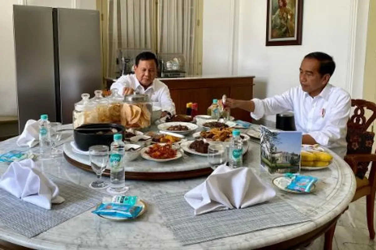 Menteri Pertahanan (Menhan) Prabowo Subianto bertemu dengan Presiden Joko Widodo di Istana Bogor. (Instagram @prabowo)