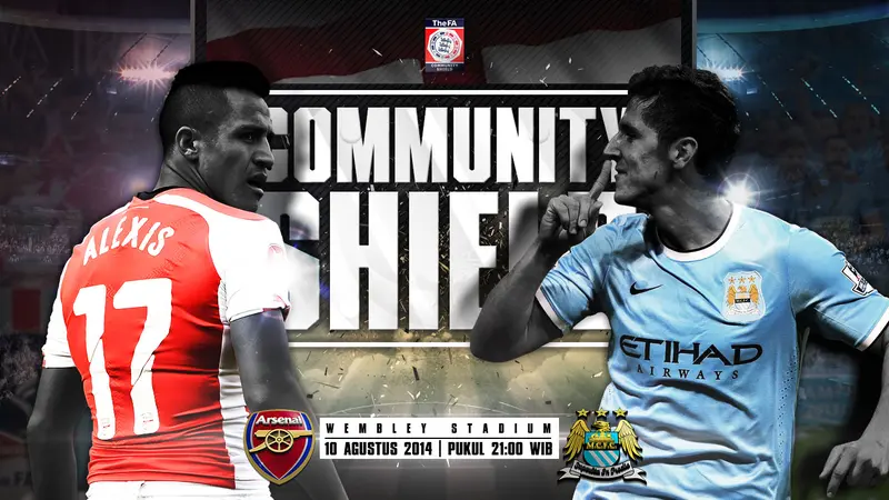 Community Shield, Arsenal vs Manchester City (Liputan6.com/Yoshiro)