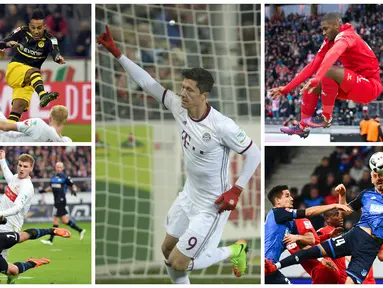 Pierre Aubameyang Pimpin Klasemen Topskor Semenetara Bundesliga. (Bola.com/ EPA)