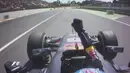 Ekspresi pebalap Red Bull, Max Verstappen, setelah berhasil finis pertama dalam balapan F1 GP Spanyol di Sirkuit Catalunya, Spanyol, Minggu (15/5/2016). (Bola.com/Twitter/F1)