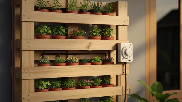 Kebun Mini Vertical Garden dengan Irigasi Otomatis Murah Meriah