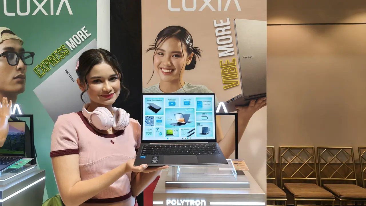 Foto Laptop Luxia i3 saat peluncuran Polytron Luxia Series di Jakarta