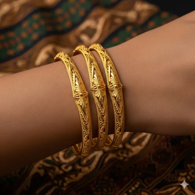 Model Gelang Emas 23 Karat 15 Gram dengan Motif Klasik