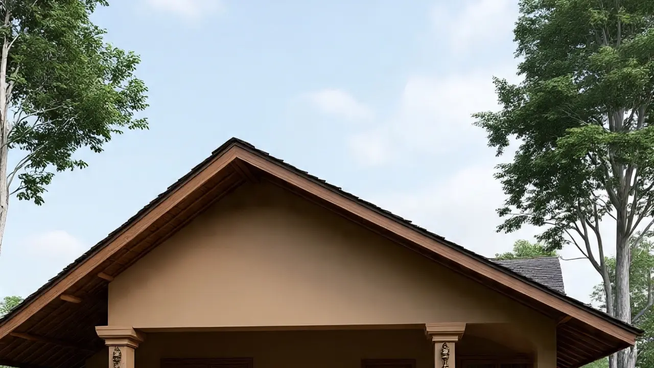 Rumah Sederhana Warna Coklat Muda 6 x 12 Meter
