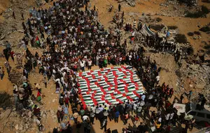 Pemakaman Massal 105 Warga Palestina Korban Serangan Israel di Gaza