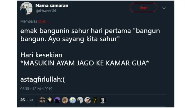 Bedanya Saat Emak Bangunin Sahur Hari Pertama Vs Terkahir