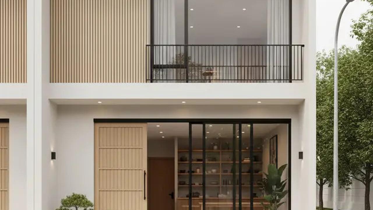 8 Desain Rumah Minimalis Depan Toko Gaya Japandi 2025, Perpaduan Estetika dan Fungsionalitas Modern