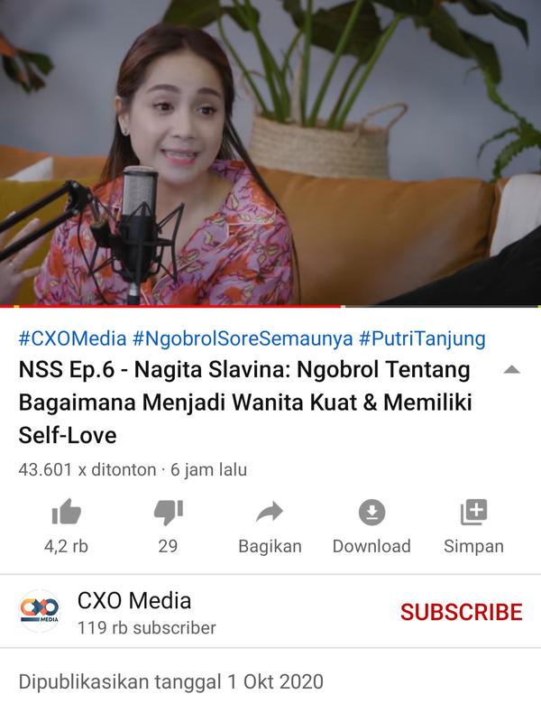 Unggahan Putri Tanjung. (Foto: YouTube CXO Media)
