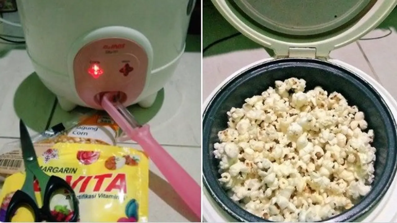 cara mudah buat popcorn