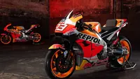Motor Marc Marquez di tim Repsol Honda untuk MotoGP 2021. (Twitter/Repsol Honda)