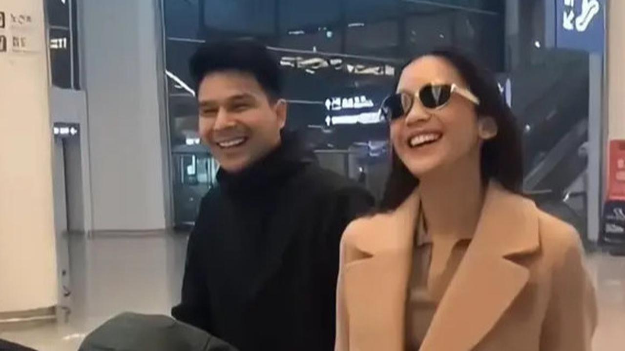7 Potret Ririn Dwi Ariyanti dan Jonathan Frizzy Terbang ke Korea Demi Jalan Operasi Kecantikan Bersama