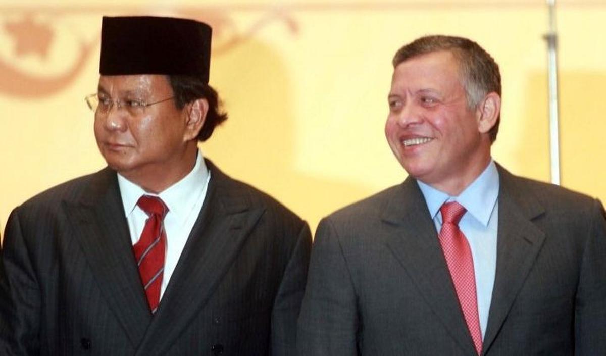 Abdullah II ternyata merupakan sahabat dari Menteri Pertahanan RI Prabowo Subianto.
