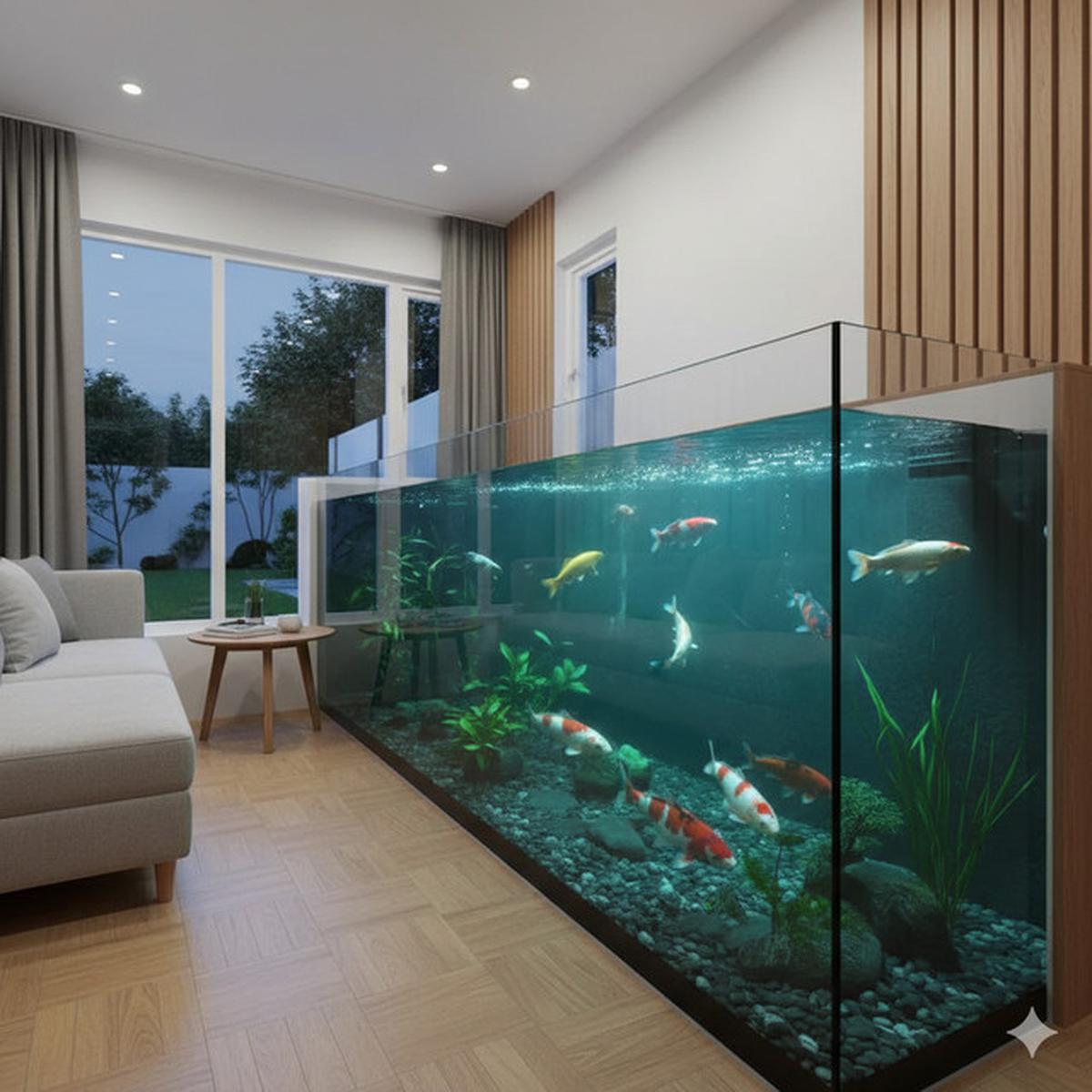 7 Desain Rumah Kecil dengan Kolam Koi Indoor yang Tidak Makan Banyak Tempat