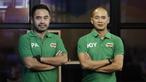 Mantan pemain Timnas Indonesia, Kurniawan Dwi Yulianto dan Ponaryo Astaman berpose saat mengunjungi kantor Bola.com di Jakarta, Kamis (28/2). Kunjungan tersebut dalam rangka sosialisasi acara MILO Football Championship 2019. (Bola.com/M Iqbal Ichsan)