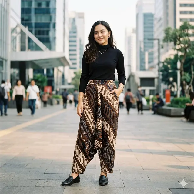 Model Celana Panjang Batik Wanita