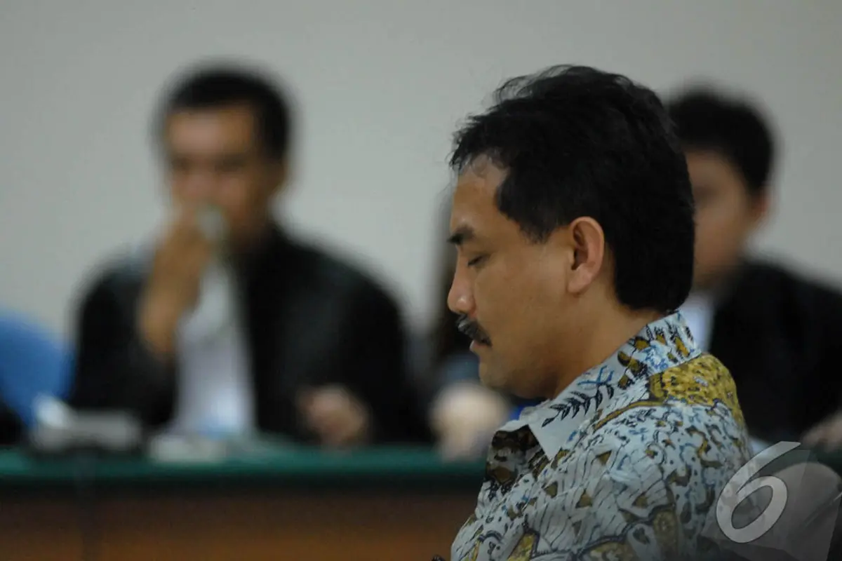 Ekspresi Andi Mallarangeng Menjelang Tuntutan Jaksa