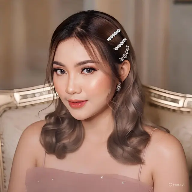 Model Rambut Terurai untuk Pesta
