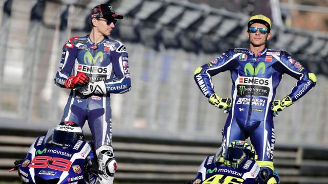 Valentino Rossi dan Jorge Lorenzo