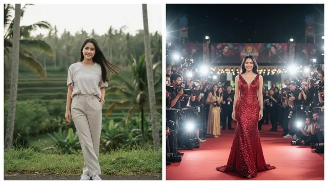 Prompt Gemini AI Edit Foto Ala Artis dengan Kamera Paparazzi