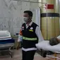 Satu pasien jemaah haji lansia menjalani perawatan di Kantor Kesehatan Haji Indonesia (KKHI) Makkah karena mengalami gangguan paru pada 1 Juni 2023. (Foto: dok. Biro Komunikasi dan Pelayanan Publik Kemenkes)