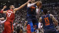 Russel Westbrook tampil impresif antar Thunder libas Toronto Raptors di lanjutan NBA (Chris Young/The Canadian Press via AP)