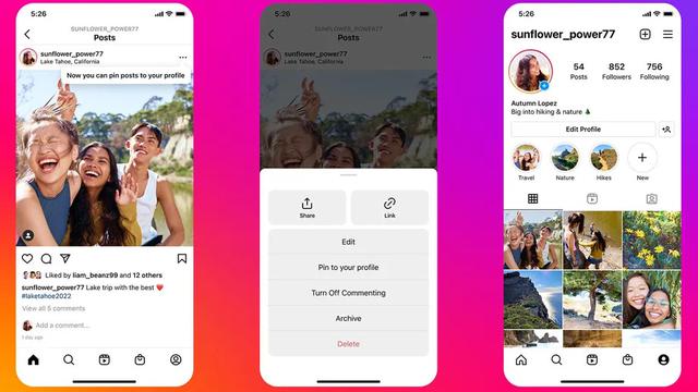 Fitur pin di Instagram