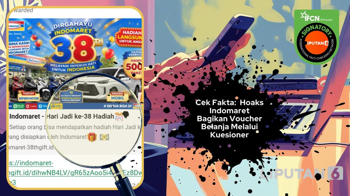Cek Fakta: Hoaks Pesan Berantai Indomaret Bagikan Voucer Belanja Lewat Kuesioner