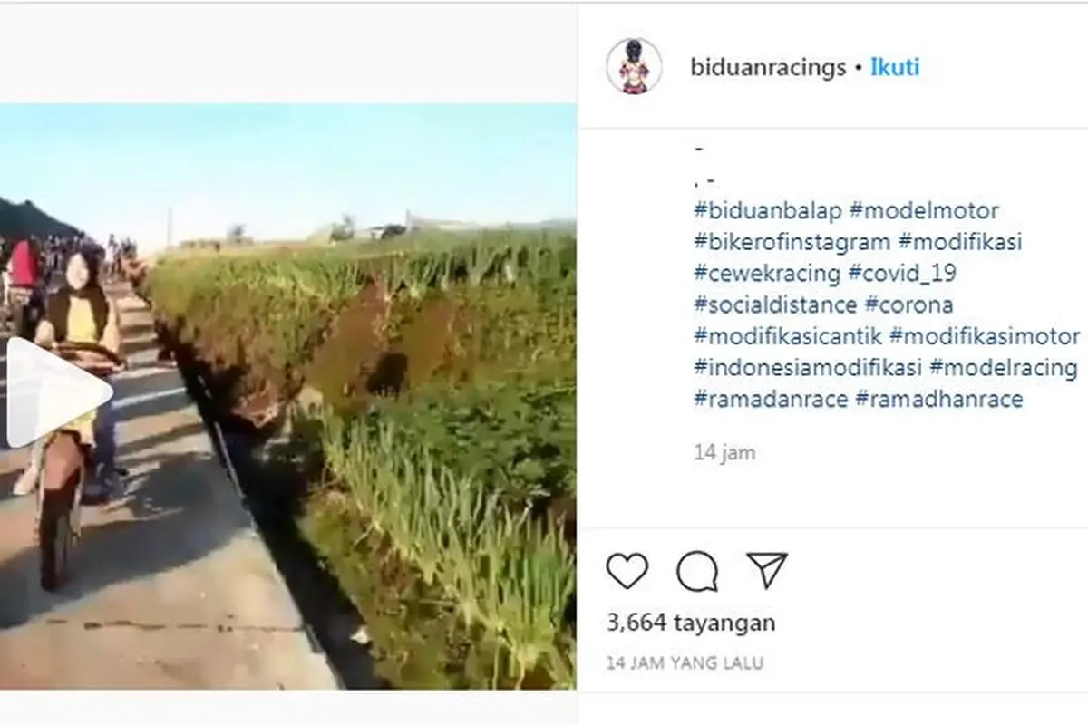 Motor Pakai Setang Berbentuk Setir Juga Jadi (Instagram @biduanracings)