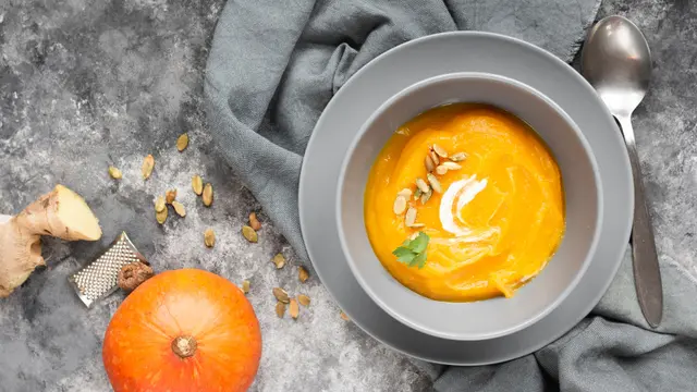 Cara Membuat Sup Creamy Roasted Pumpkin