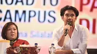 Reza Rahadian saat menjadi pembicara di acara talkshow di Universitas Mataram