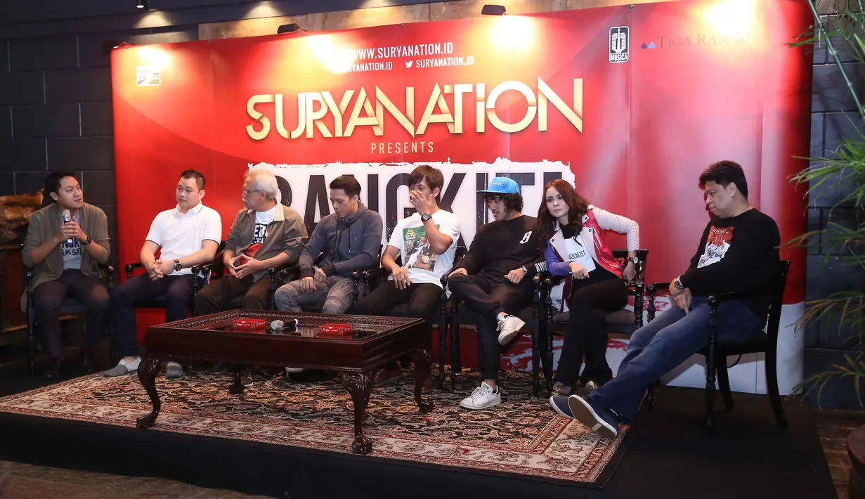 Jumpa pers 'Suryanation Bangkit Untuk Satu' digelar di Kembang Goela Restaurant, Jakarta Selatan, Senin (21/3/2016). (Nurwahyunan/Bintang.com)
