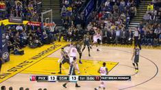 Berita video game recap NBA 2017-2018 antara Golden State Warriors melawan Phoenix Suns dengan skor 129-83.