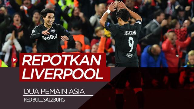 Berita video dua pemain asal Asia yang bermain untuk Red Bull Salzburg berhasil merepotkan Liverpool pada matchday kedua Liga Champions 2019-2020, Rabu (2/10/2019).