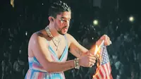 Bad Bunny Burns US Flag Ahead of Super Bowl LX, AI Image Hoax