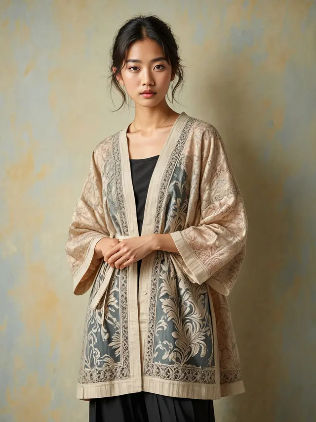 Atasan Brokat Lengan Panjang Casual Chic