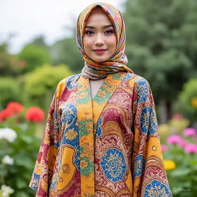 Outer Batik Kimono Maxi (Sumber: AI)