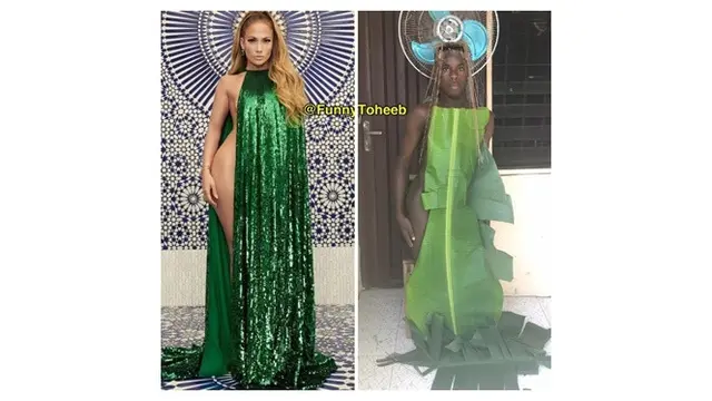 Cowok Ini Tirukan Outfit Seleb Dunia Versi Low Budget, 7 Fotonya Bikin Geli