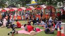 Hingga Senin (27/1/2025) pukul 13.00 WIB, pihak pengelola mencatat ada sekitar 14 ribu warga yang berkunjung di Taman Mini Indonesia Indah (TMII). (Magang/Liputan6.com/Muhammad Rizal)