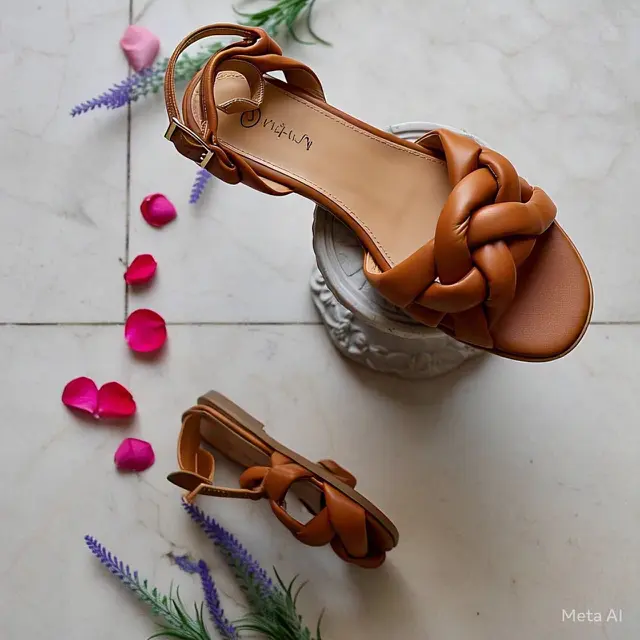 ilustrasi sandal by Meta AI