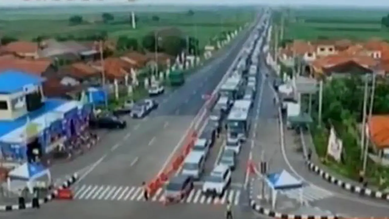 Kemacetan di Brebes Timur
