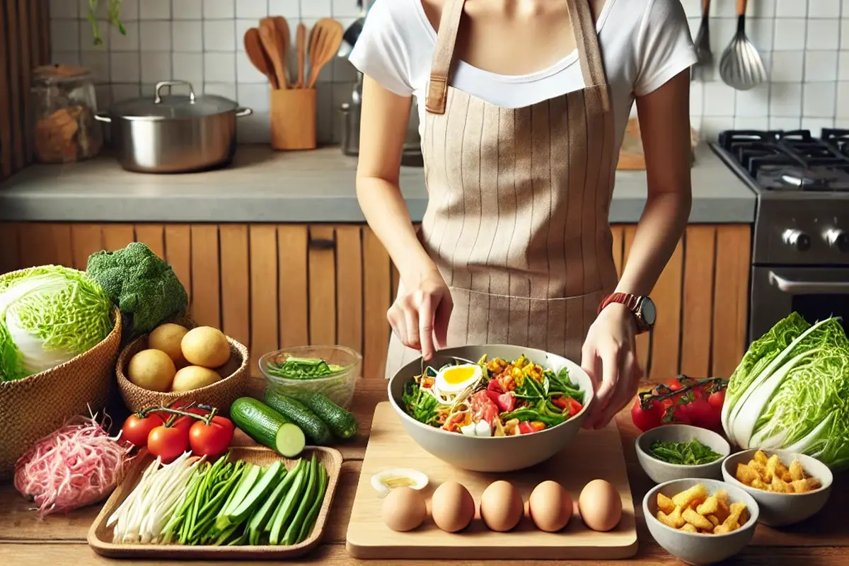 Cara Membuat  Gado-Gado Sehat ala Makan Bergizi Gratis
