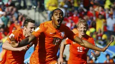 Timnas Belanda berhasil membekuk Chile 2-0 di penyisihan Piala Dunia 2014 Grup B di Stadion Corinthians, Sao Paulo, Brasil, (23/6/2014). (REUTERS/Ivan Alvarado) 