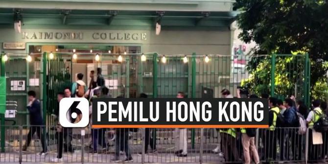 VIDEO: Di Tengah Kerusuhan Panjang, Hongkong Gelar Pemilu