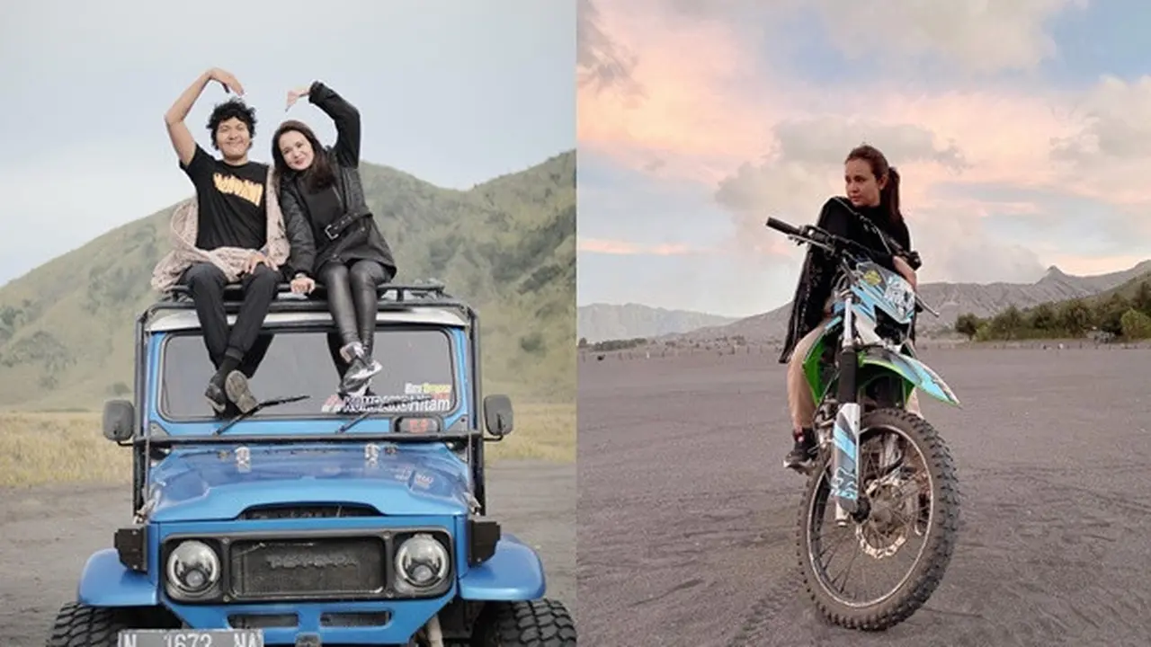 6 Potret Michelle Ziudith Syuting Sambil Liburan di Bromo, Seru Naik Motor Trail