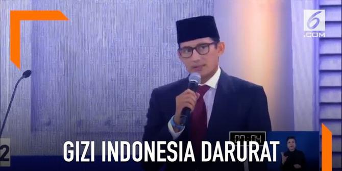 VIDEO: Sandi Sebut Masalah Gizi Indonesia Sudah Darurat