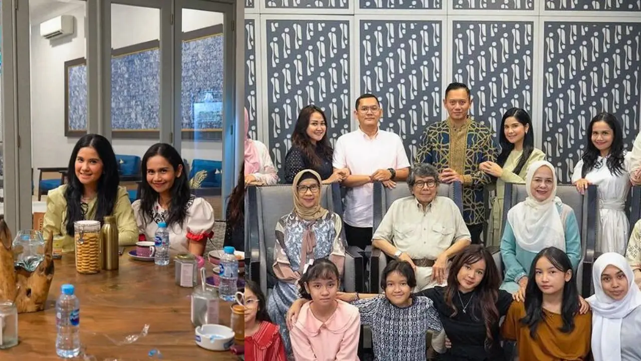 Potret Annisa Pohan saat buka bersama dengan keluarga besar (Sumber: Instagram/@annisayudhoyono)