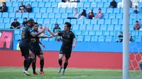 Madura United berhasil menjungkalkan Borneo FC Samarinda dengan skor telak empat gol tanpa balas di Stadion Batakan, Balikapapan, Rabu (17/4/2024) sore WIB. (Dokumentasi Madura United)
