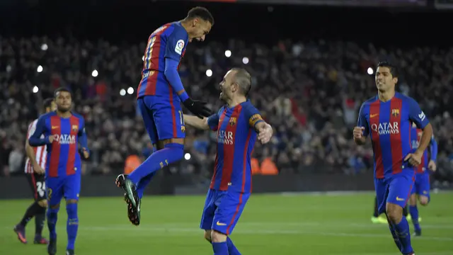 Trio MSN Antar Barcelona Lolos ke Perempat Final 