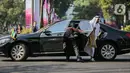 Sejumlah delegasi mulai berdatangan untuk menghadiri pembukaan KTT ke-43 ASEAN di Jakarta Convention Center (JCC), Senayan, Selasa (5/9/2023). (Liputan6.com/Faizal Fanani)