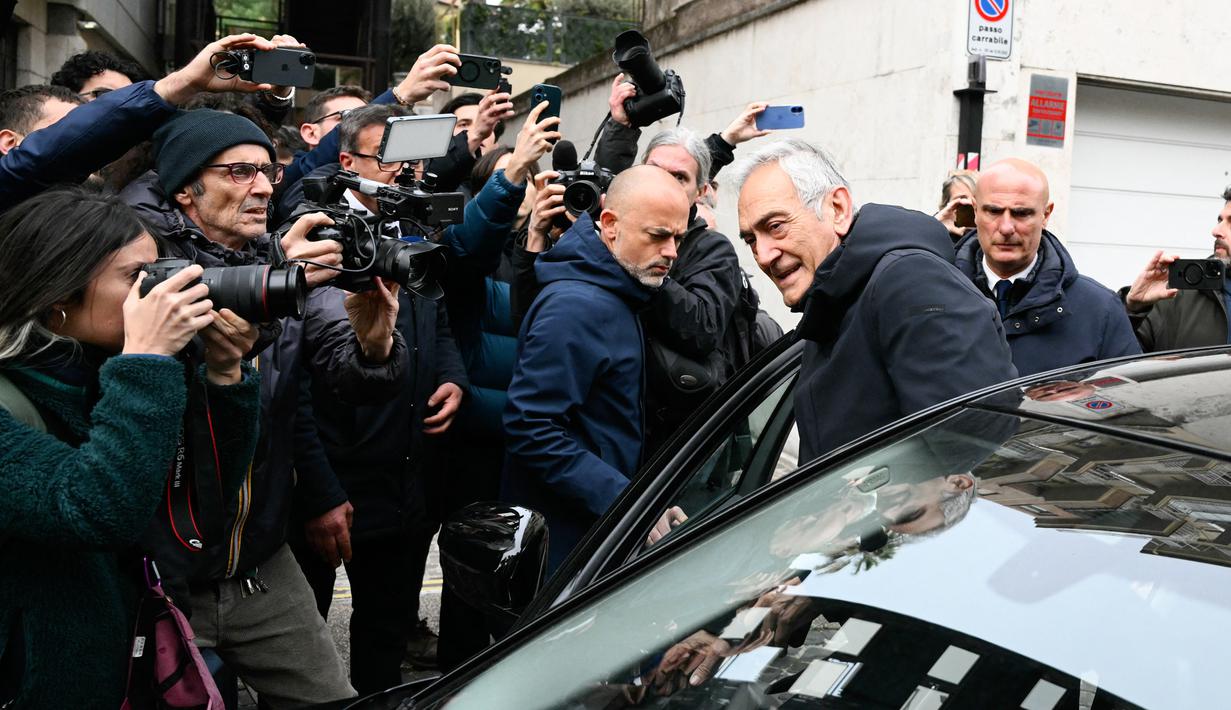 Ia mengakhiri 8 tahun masa jabatannya yang dimulai pada tahun 2018 yang membuatnya terpilih kembali dua kali. (AFP/Alberto Pizzoli)